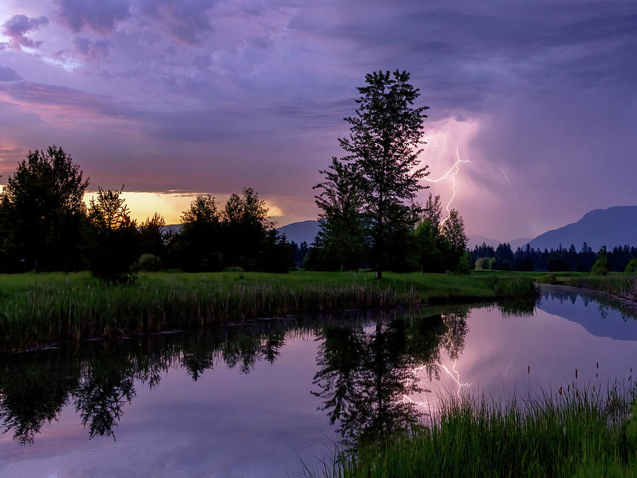 Lightning at Whitefish Montana Photograph by Jack Bell