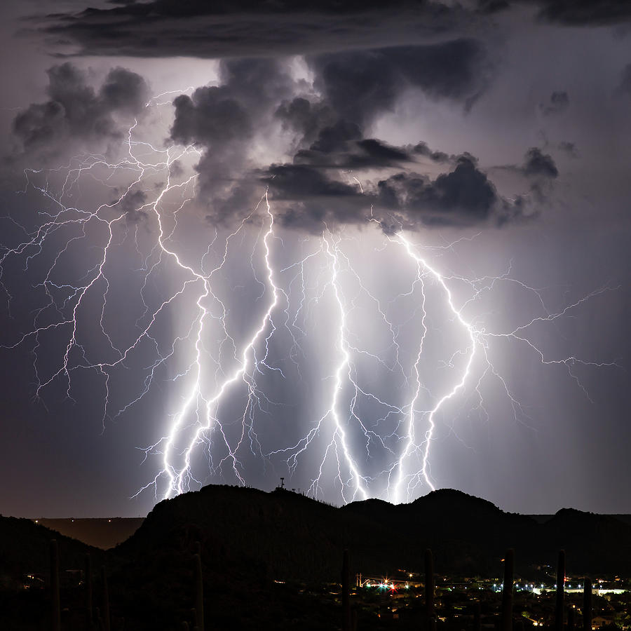 Lightning Barrage Photograph by Jhaz Photo - Fine Art America