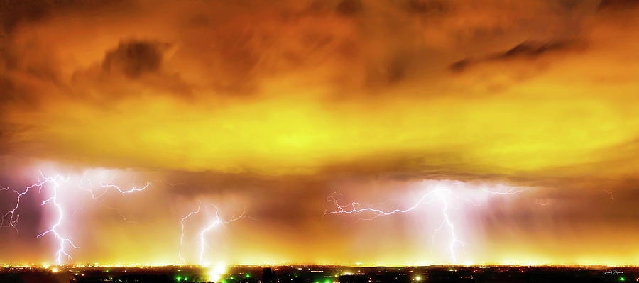 Lightning Drama Idaho Photograph by Leland D Howard