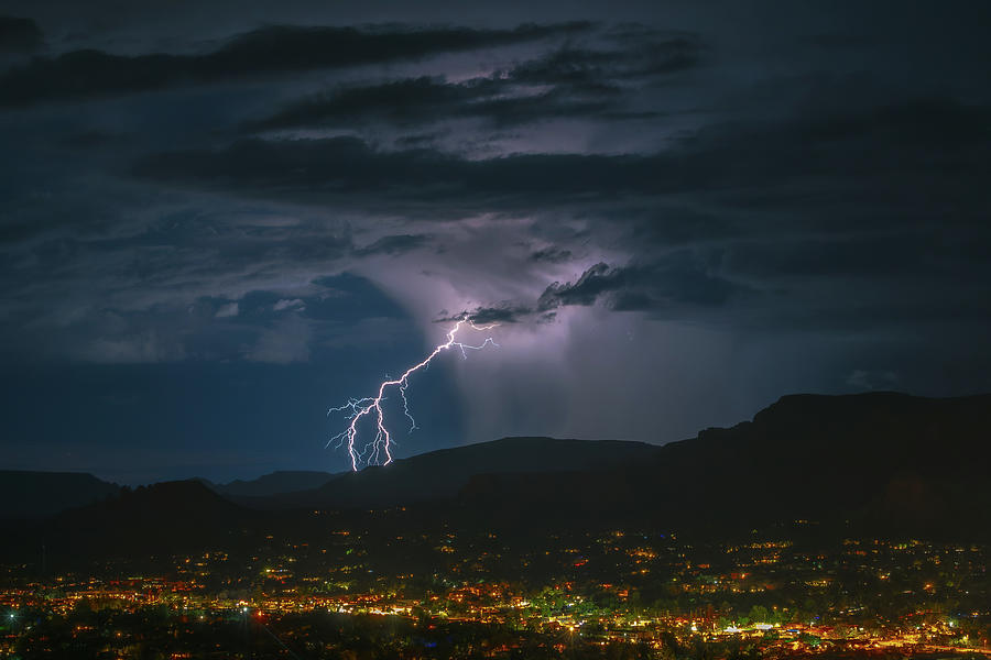 Lightning from a Microburst Photograph by Heber Lopez