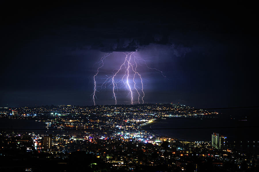 Lightning in San Diego Photograph by Trone Photo Works