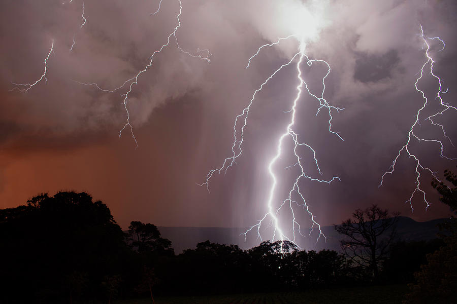 Lightning in the backyard. Photograph by Olivier Vandeginste - Lightning In The BackyarD Olivier VanDeginste