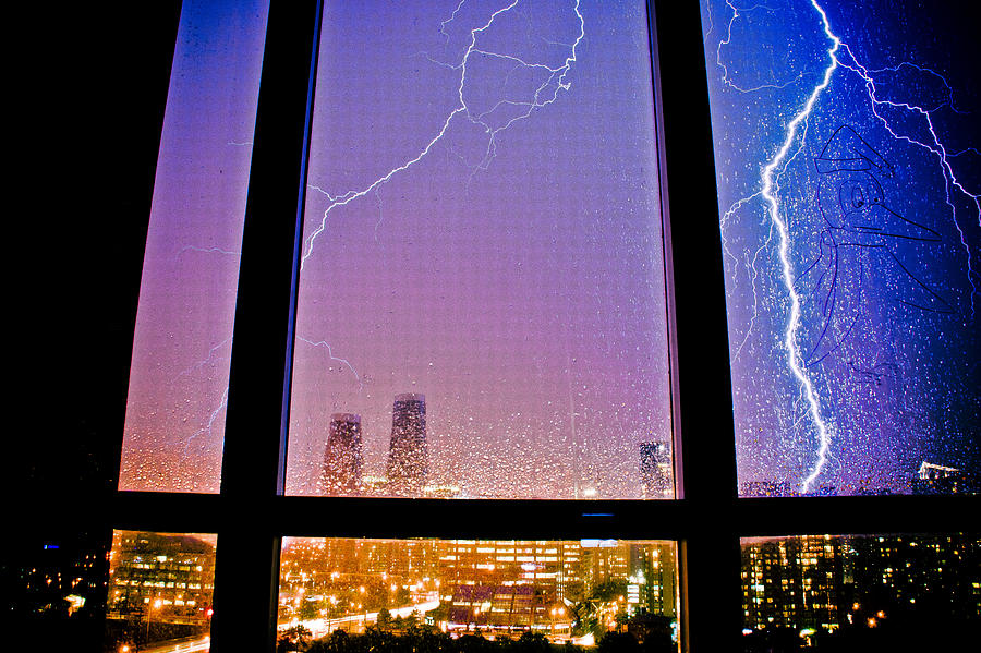 Lightning in window Photograph by Ángeles Antolín