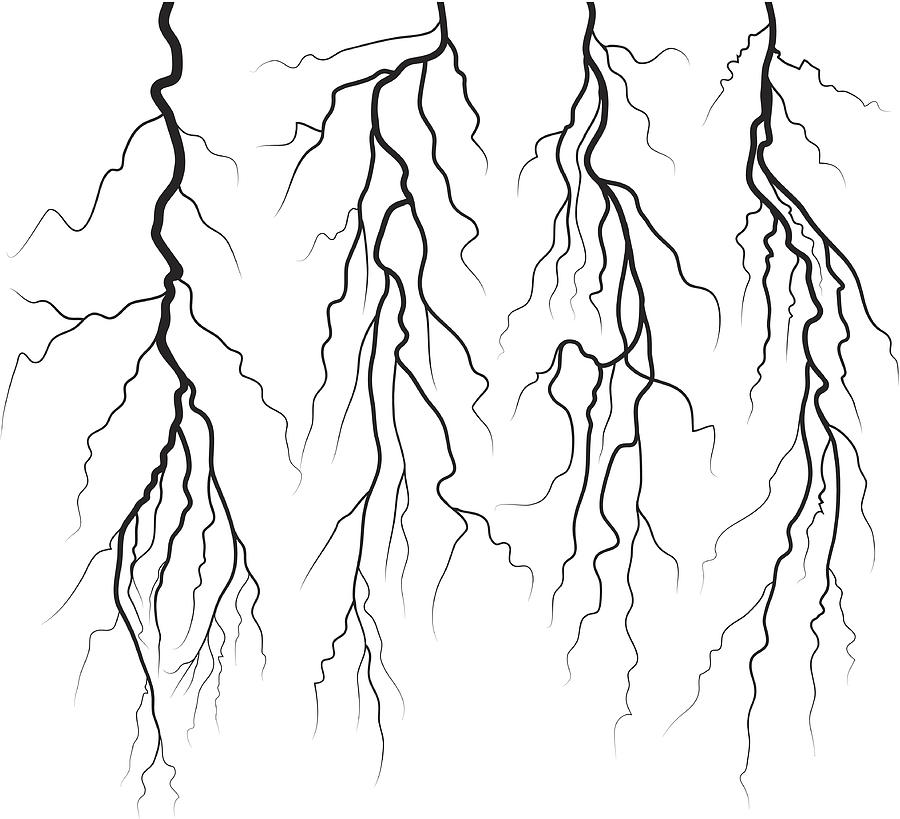 Lightning Drawing by Mashuk
