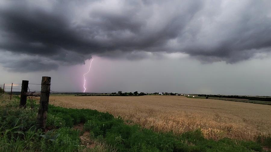 Lightning Near Bridgeport, Oklahoma  Photograph by Ally White