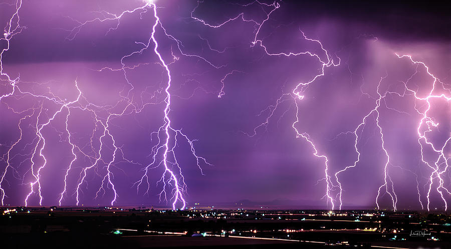 Lightning Southeast Idaho Photograph by Leland D Howard