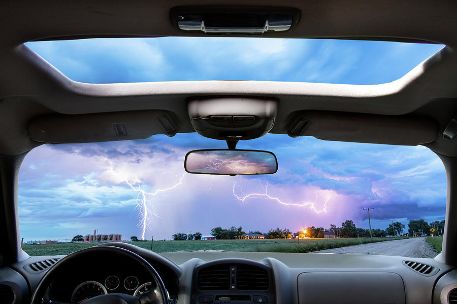Lightning Storm Chaser Window View Photograph by James BO Insogna