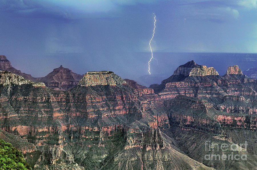 Lightning Storm North Rim Grand Canyon National Park Photograph by Dave Welling