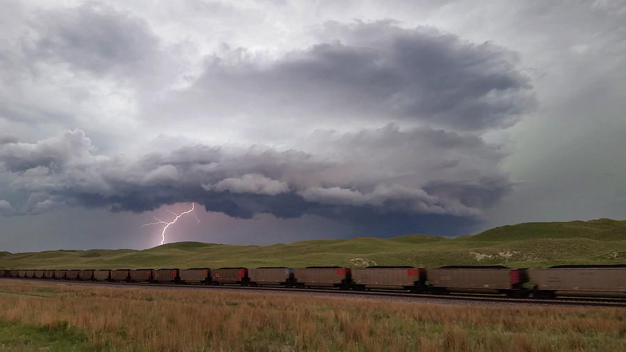 Lightning Train Photograph by Ally White