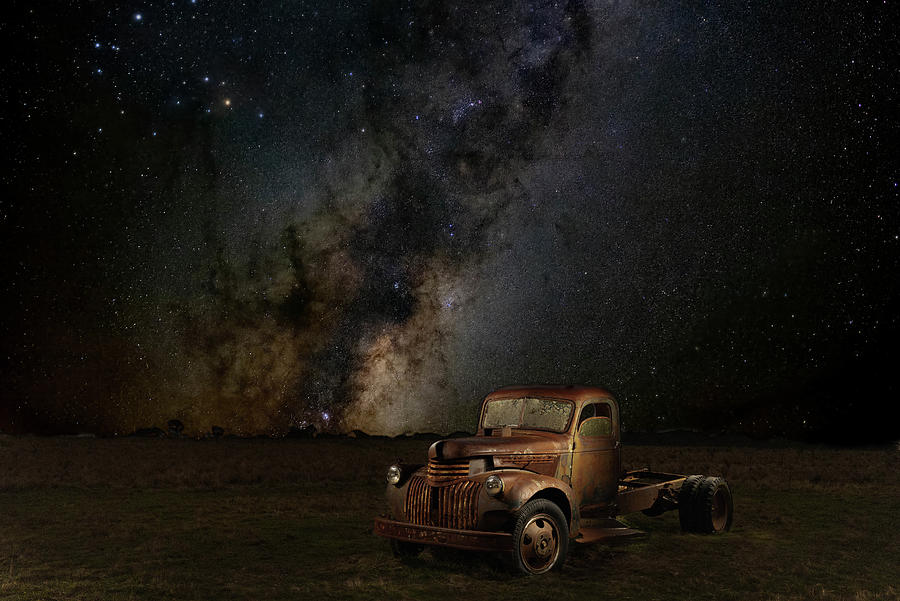 1940s Chevy under the Milky Way rising Photograph by Narelle Duncan ...