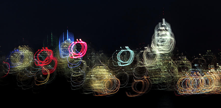 Lights across the Hudson river NYC Photograph by Habib Ayat