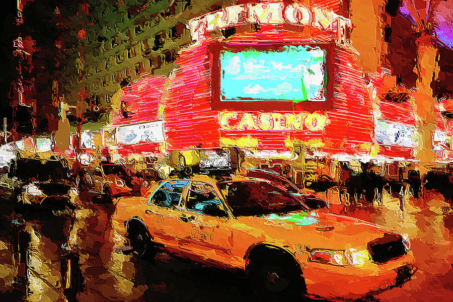 Lights and Action on Fremont Street Experience Las Vegas Digital Art by Tatiana Travelways