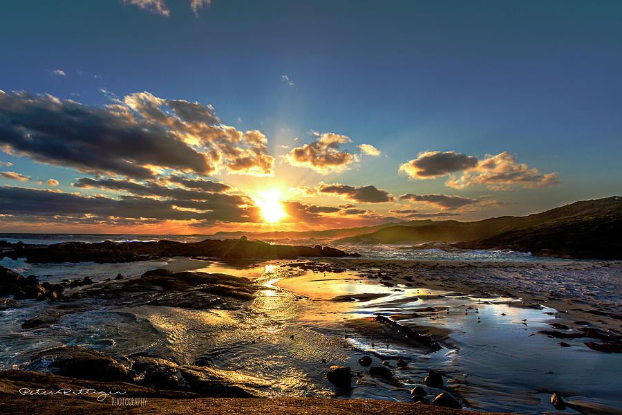 Lights Beach Sunset Photograph by Peter Rattigan - Fine Art America