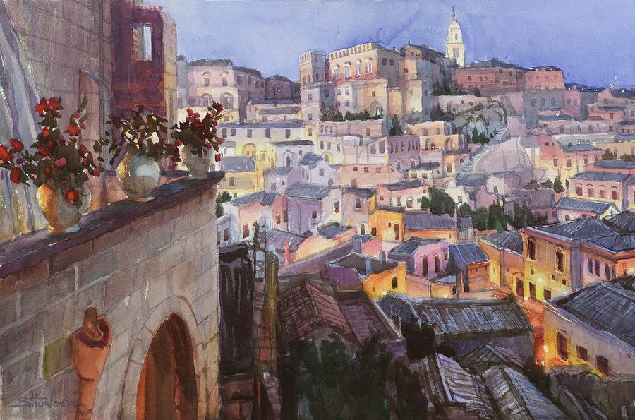 Lights of Matera Painting by Steve Henderson