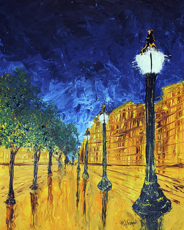 Lights of Paris Painting by Michael Fencik