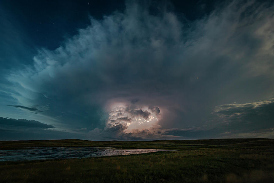 Lights of the Sandhills Photograph by Laura Hedien