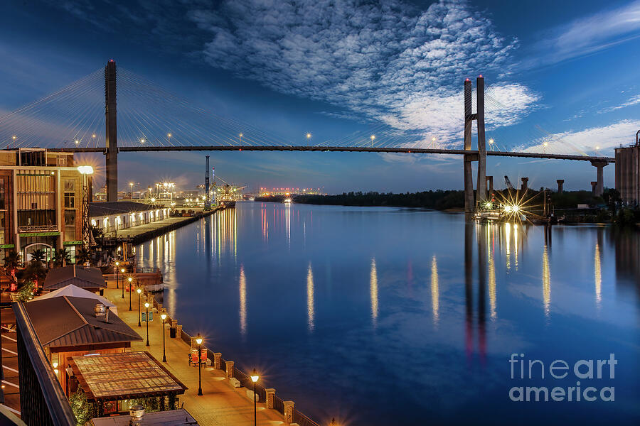 Lights on the Savannah River Photograph by Shelia Hunt