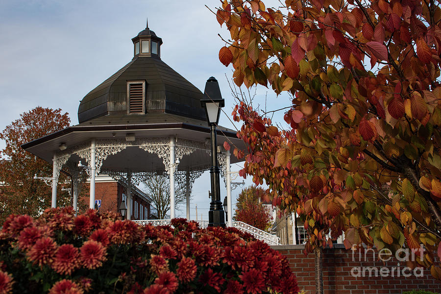 Ligonier Gazebo Framed in Fall Foliage Photograph by Nick Garuccio ...