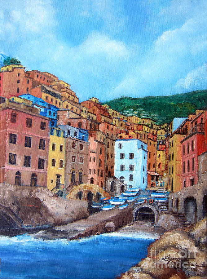 Cinque Terre Painting by Leonardo Ruggieri