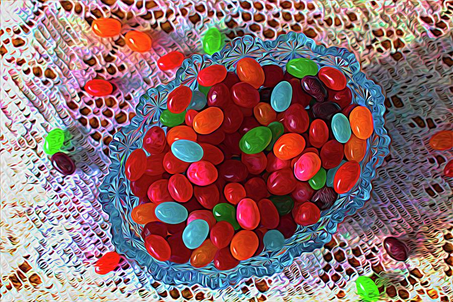 Like a Bowl Full of Jelly Beans - Expressionist Photograph by Cathy Mahnke