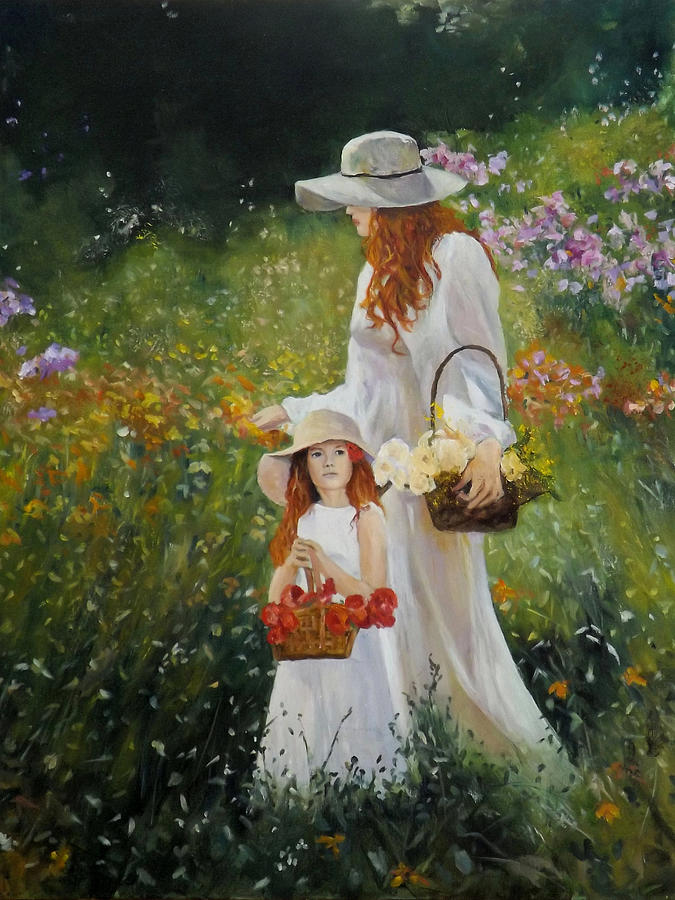 Like Mother Like Daughter Painting by Barry BLAKE