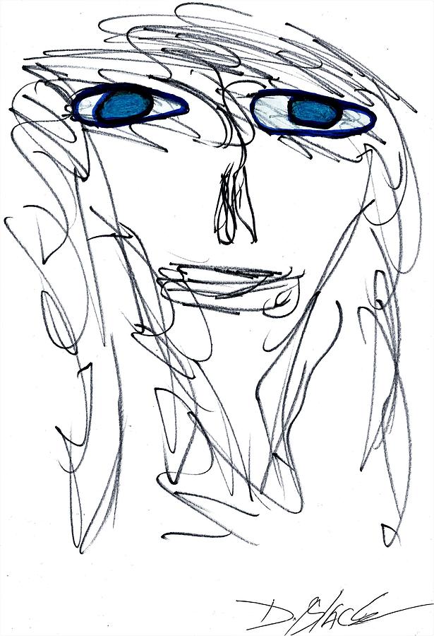 Likeness of Christina Drawing by Darrell Black