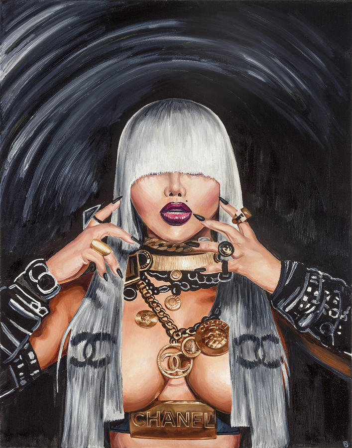 Abstract Painting - Lil Kim by Brian Allen