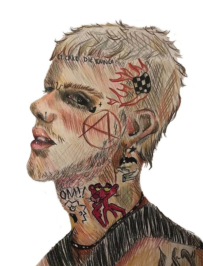 Lil peep drawing Drawing by Derick Ashley  Pixels
