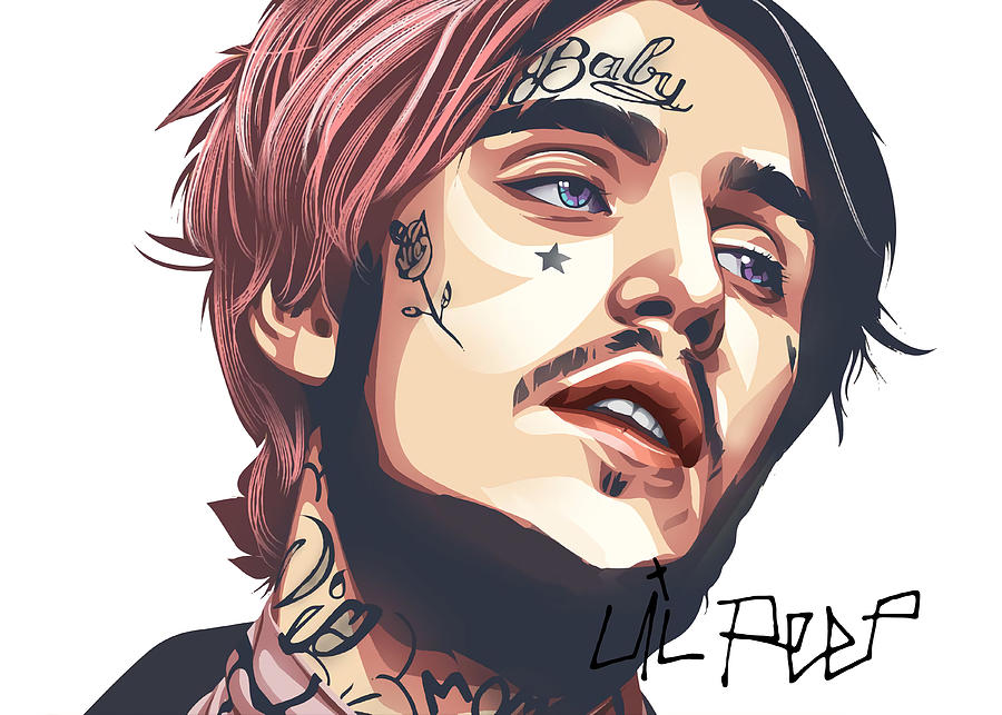 Lil Peep Poster Painting by Rebecca Charles - Fine Art America