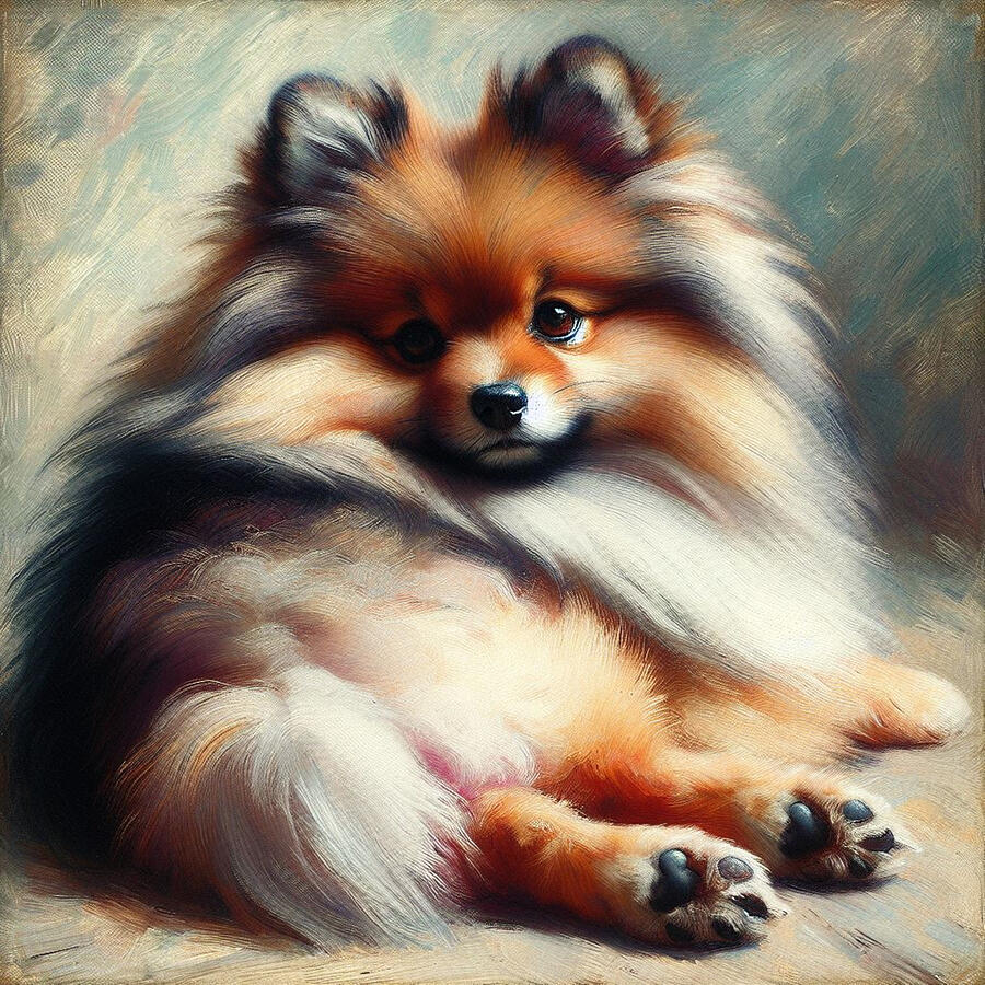 Lil Pomeranian  Digital Art by Janice MacLellan