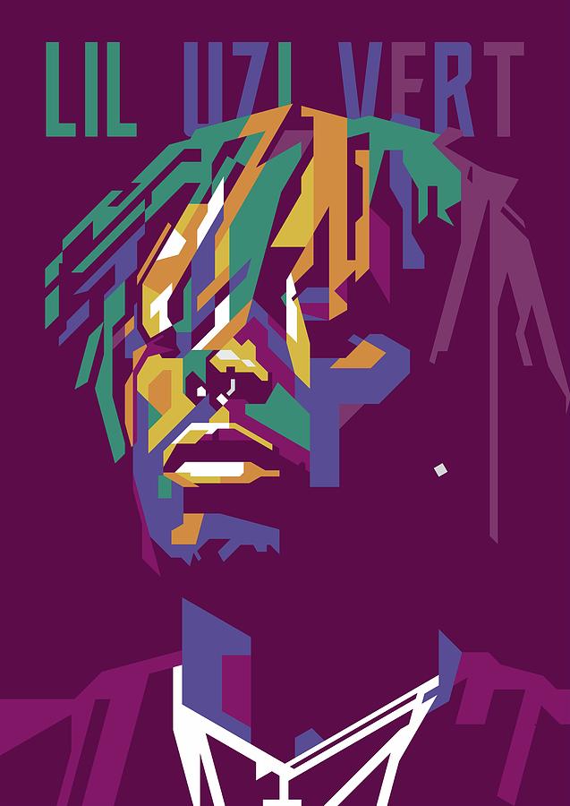 Lil Uzi Vert wpap Digital Art by Taurungka Graphic Design