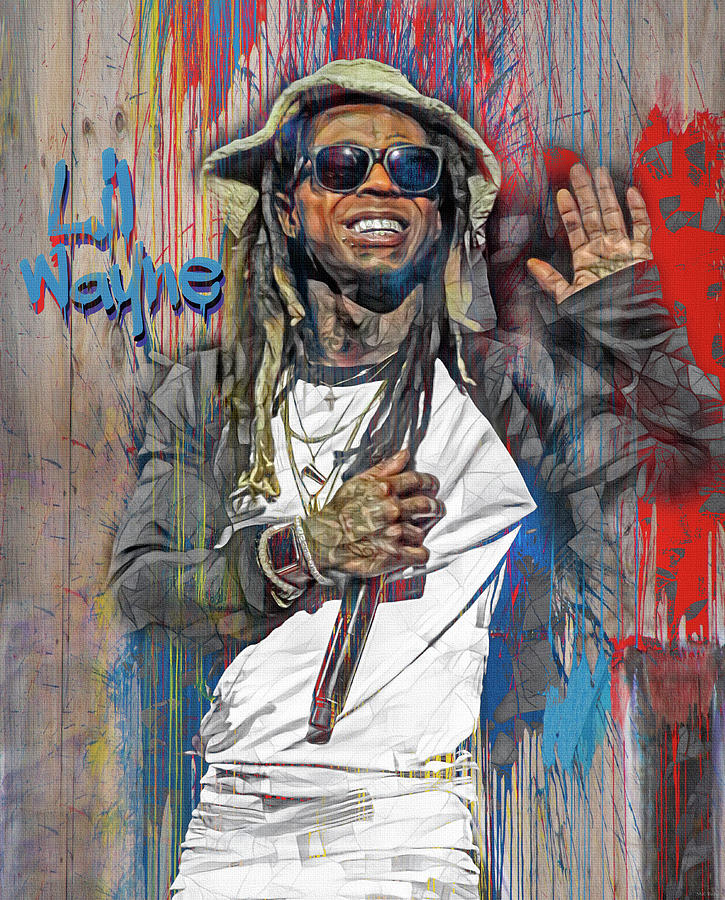 Lil Wayne Mixed Media by Mal Bray