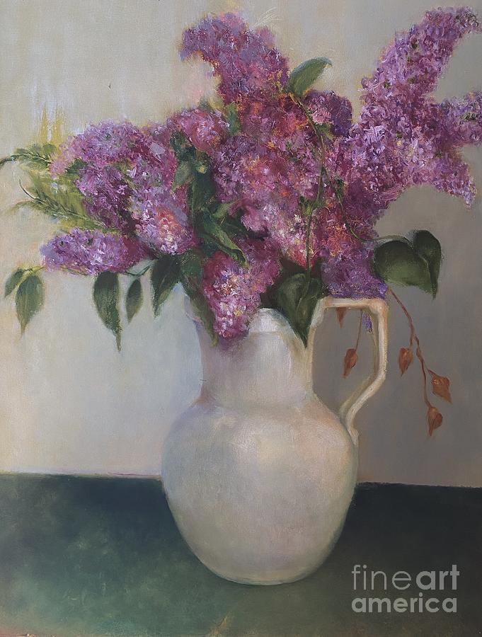 Lilac Bouquet Painting by Kathleen Hoekstra - Fine Art America