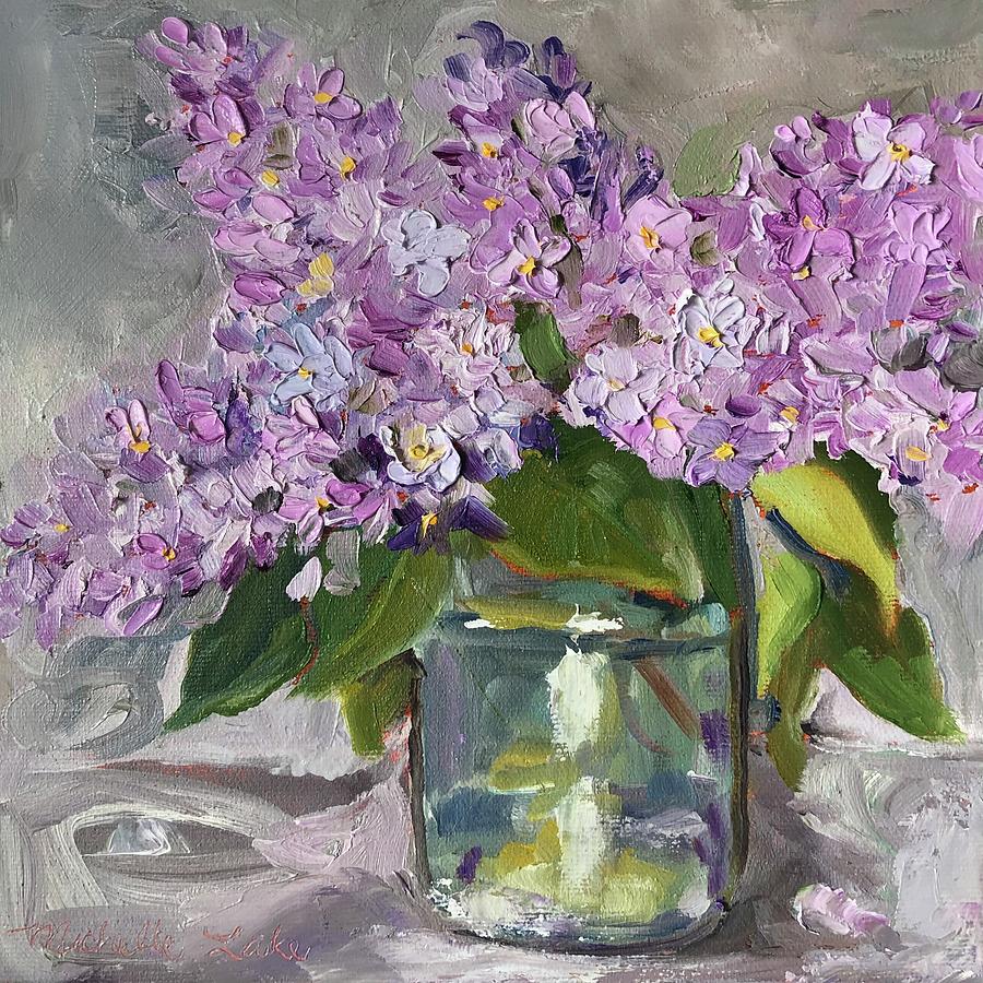 Lilac Bouquet Painting By Michelle Lake | Fine Art America