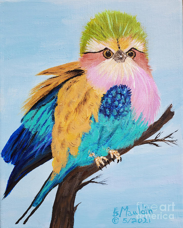 Lilac-Breasted Roller Painting by Elizabeth Dale Mauldin