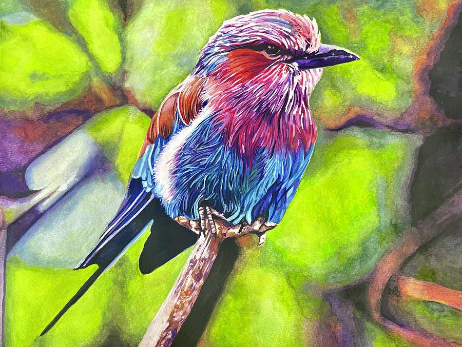 Lilac Breasted Roller Painting by Josie Danaher - Fine Art America