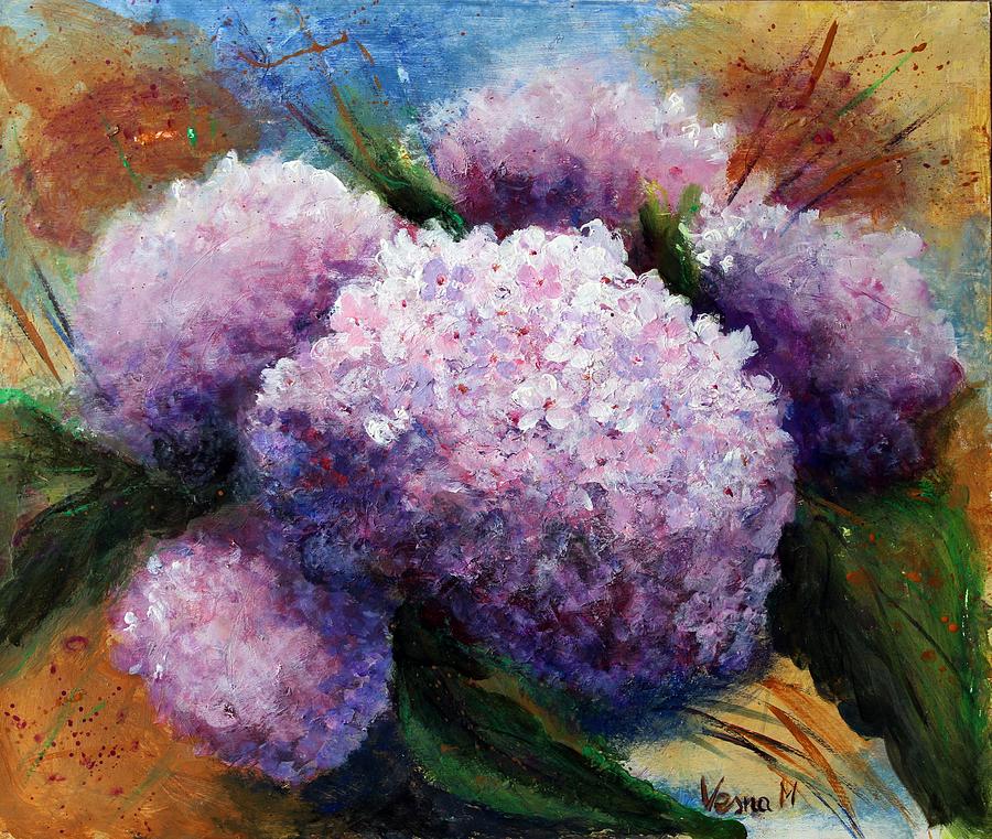 Lilac Hydrangeas Painting