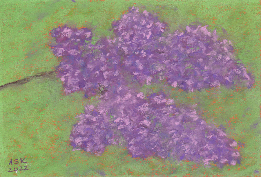 Lilac in the Shade Pastel by Anne Katzeff