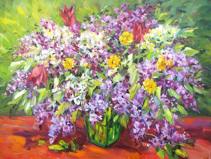 Lilac Painting by Irina Sidorovich