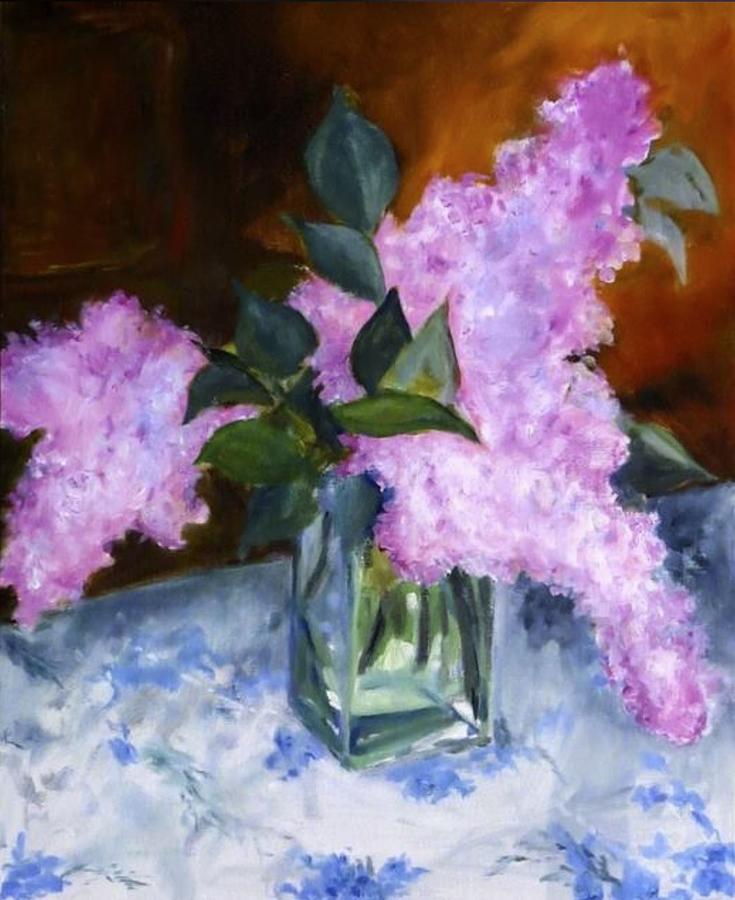 Lilac Painting By Jean Marie Losson - Fine Art America