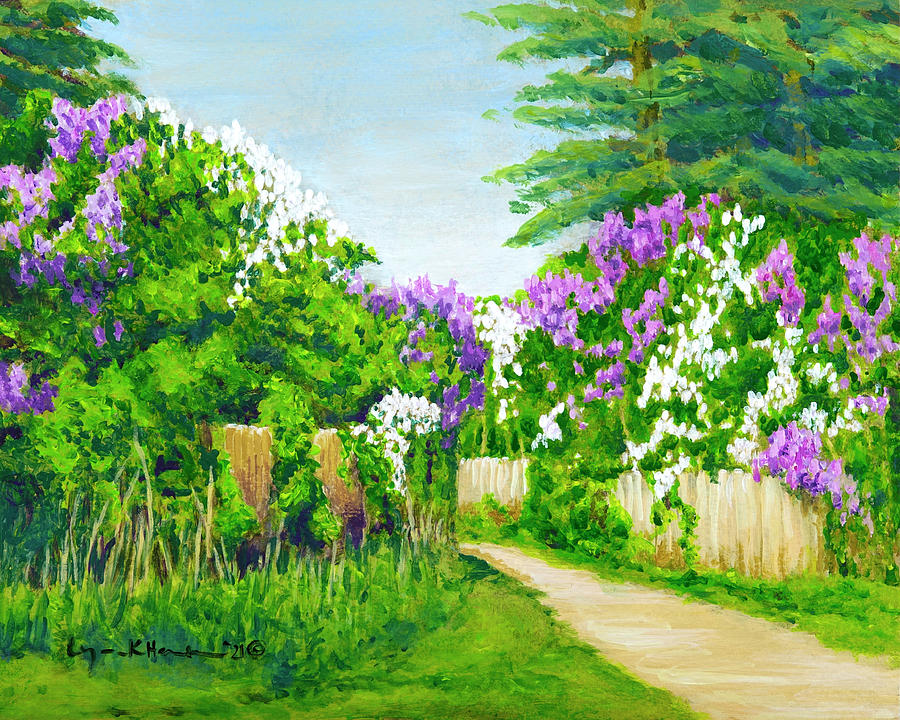 Flower Lane Painting by Lynn Hansen