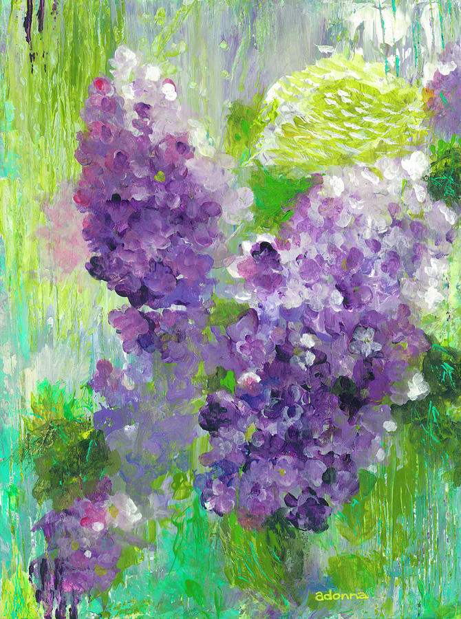 Lilac Love Painting by Adonna Ebrahimi
