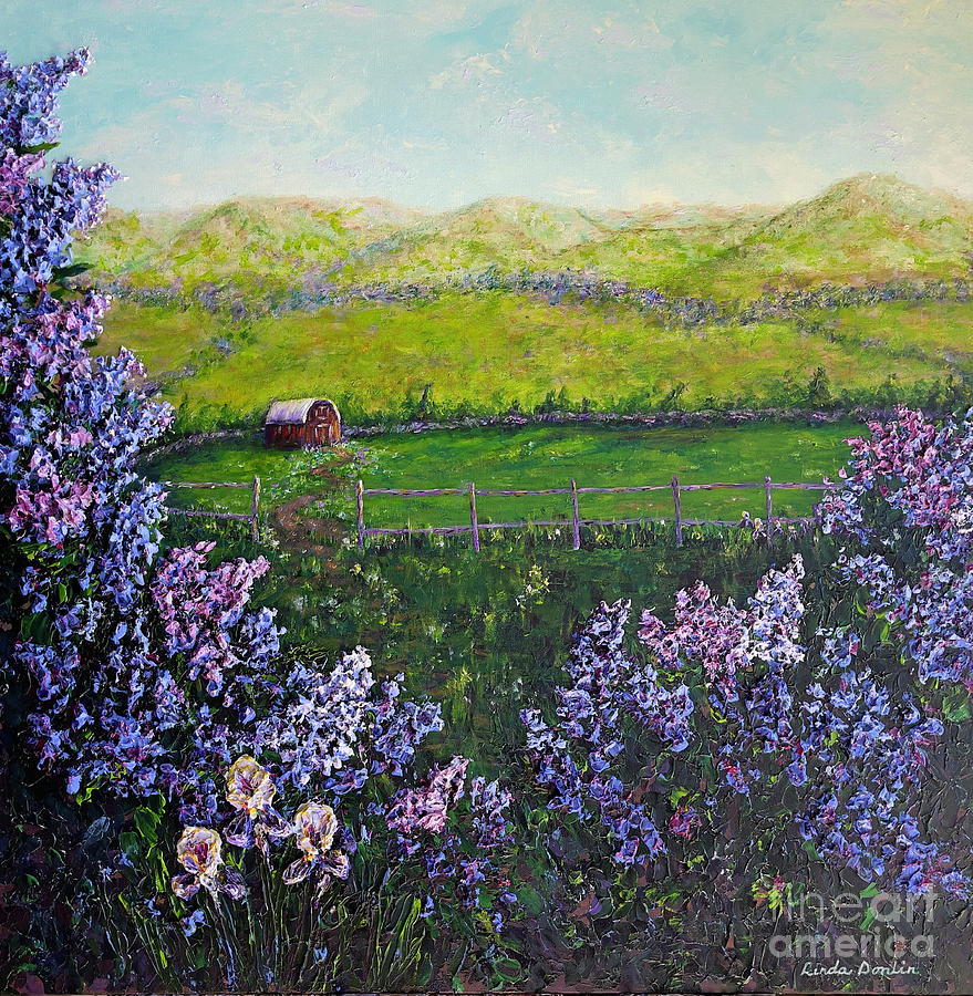 Lilac Love Painting by Linda Donlin