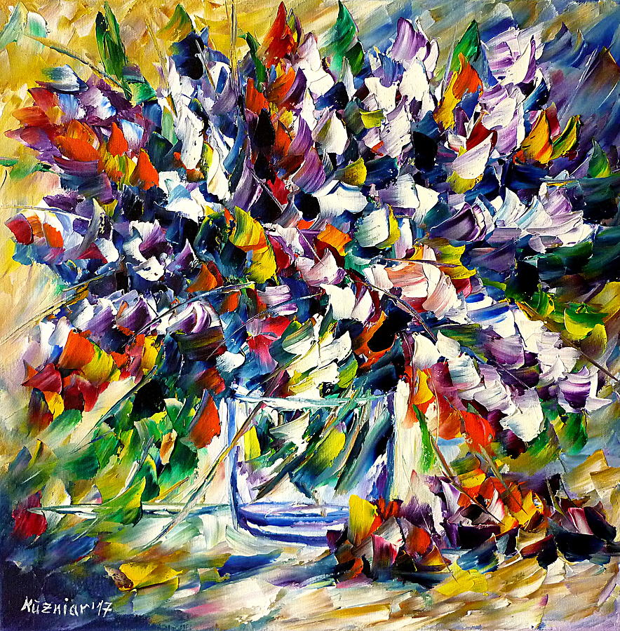 Lilac Painting by Mirek Kuzniar
