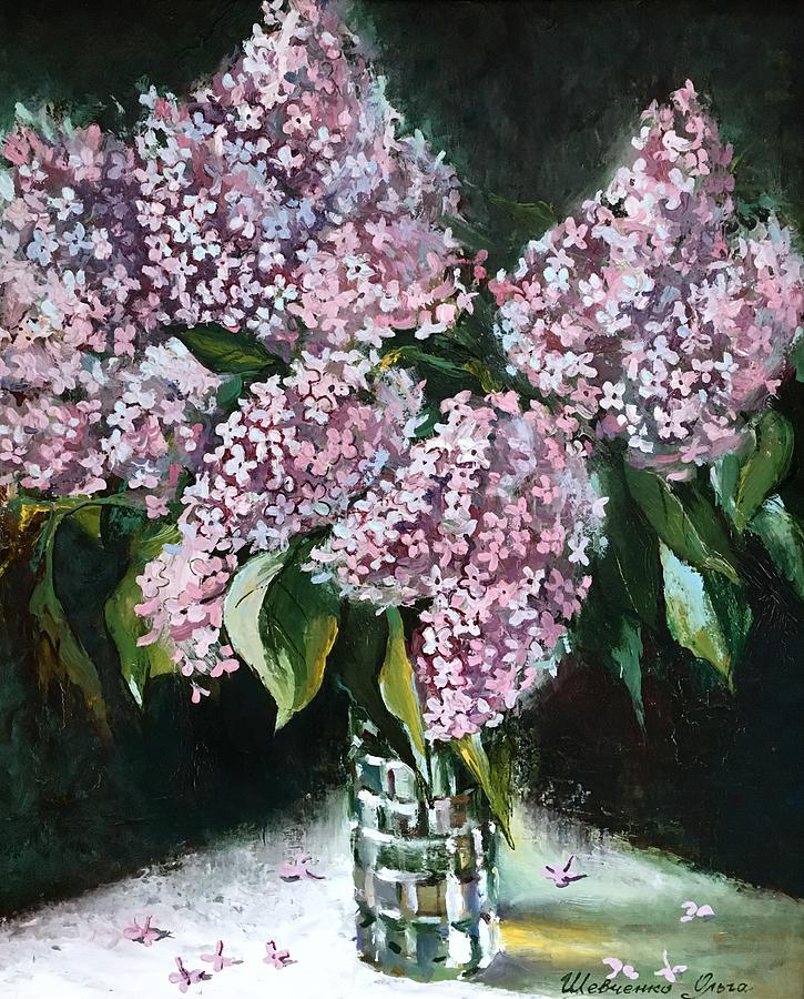 Spring Painting - Lilac by Olga Shevchenko