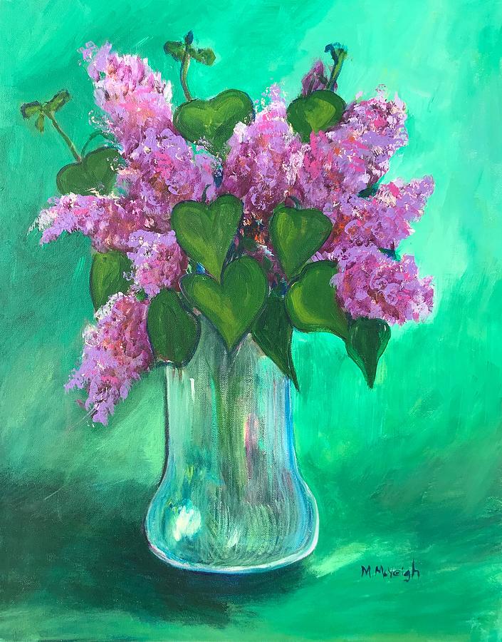 Lilacs Painting - Lilac Still Life by Marita McVeigh Lilacs Painting - Lilac Still Life by Marita McVeigh