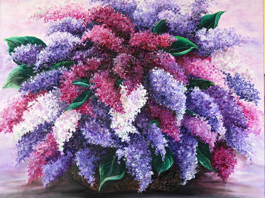 Lilac Time Painting by Karin  Dawn Kelshall- Best