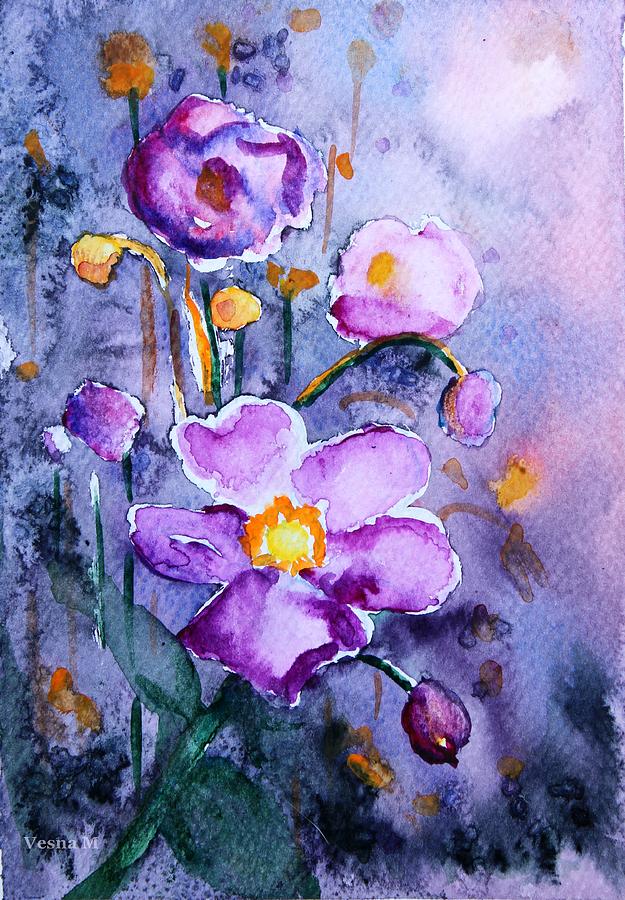 Lilac Watercolor Photograph by Vesna Martinjak