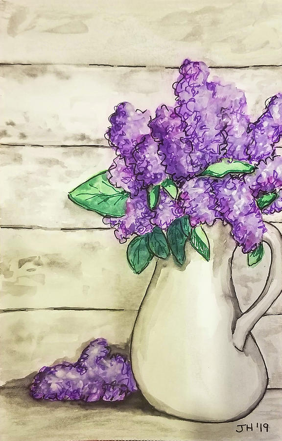 Lilacs Painting by Jean Haynes