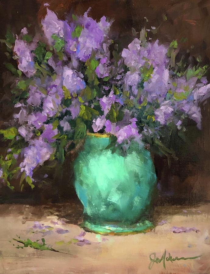 Lilacs Painting by Jo Ackerman